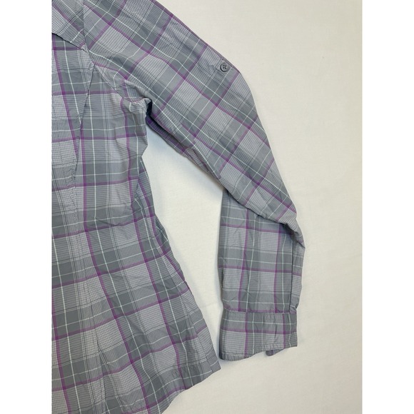 Womens Columbia Long Sleeve Button Up Vented Plaid Shirt M Fishing Roll Sleeves - Picture 14 of 14